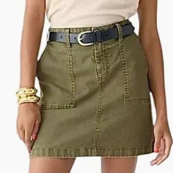 J. Crew Dresses & Skirts - J. Crew Green Utility Mini Skirt Size 6
